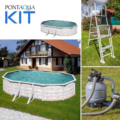 PONTAQUA KIT NORDIC fémfalas családi medence szett 5,0 x 3,0 x 1,2 m