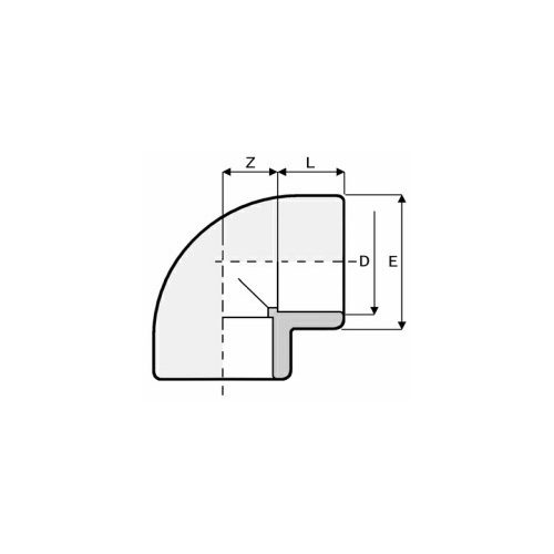 PVC könyök D50